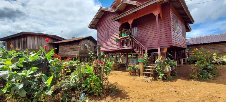 In one of the pretty villages of coffee growers.